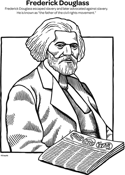 Frederick douglass coloring page