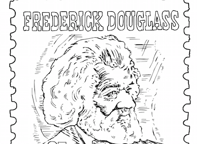 Frederick douglass united states postage stamp drawing