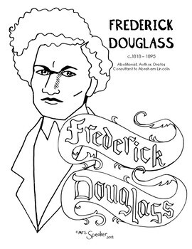 Frederick douglass coloring page by mrsspeaker tpt