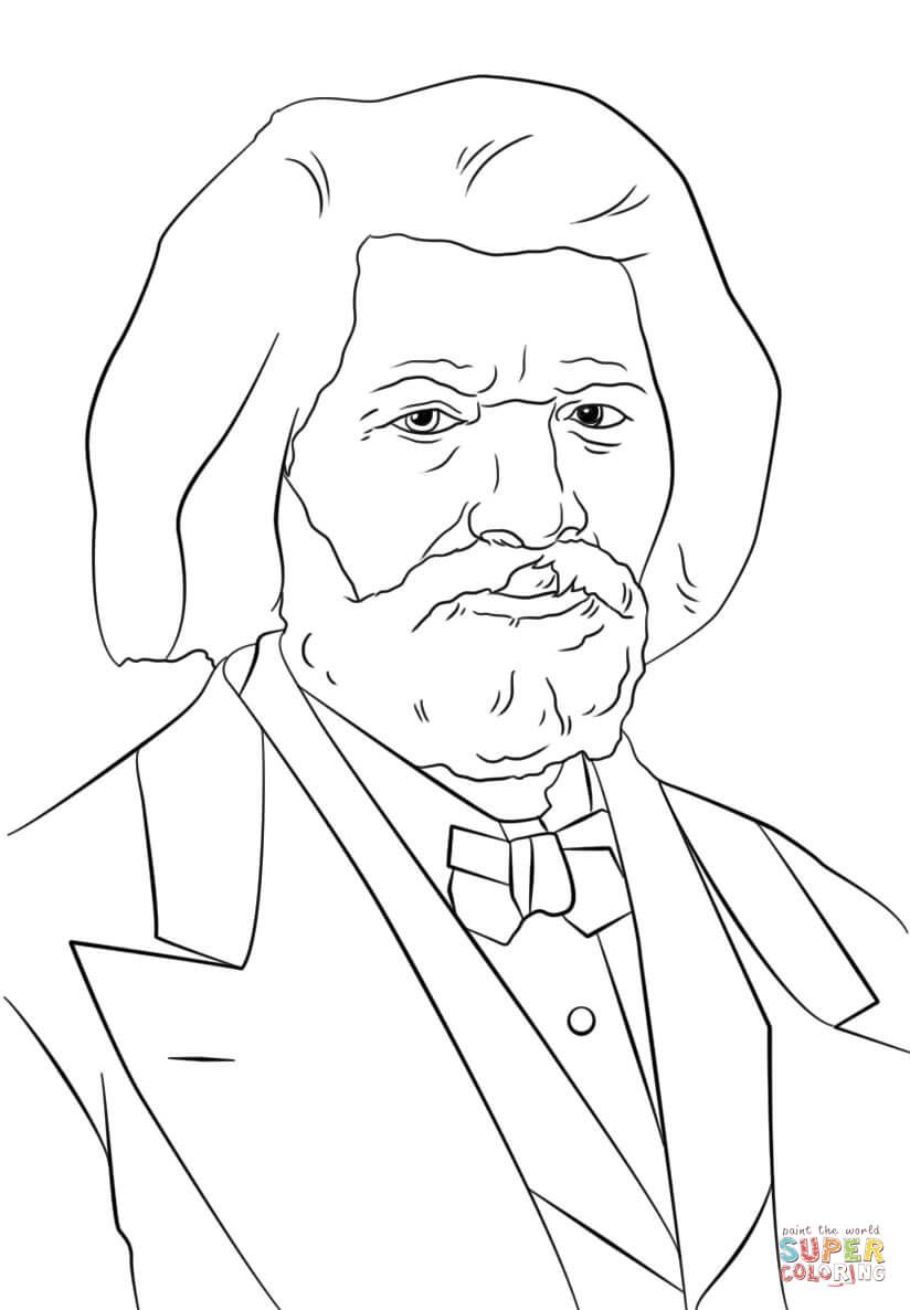Frederick douglass coloring page from famous people category select from printable crâ coloring pages frederick douglass black history month art projects
