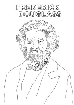 Frederick douglass coloring page black history month resource abolitionist