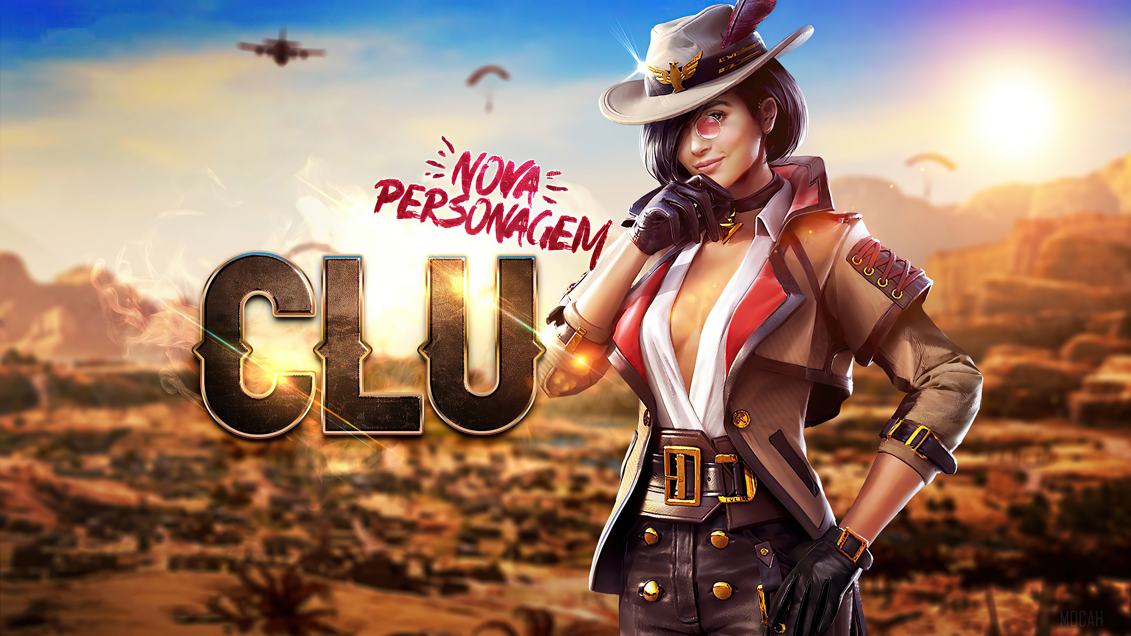 Garena free fire battle royale video game girls clu character k