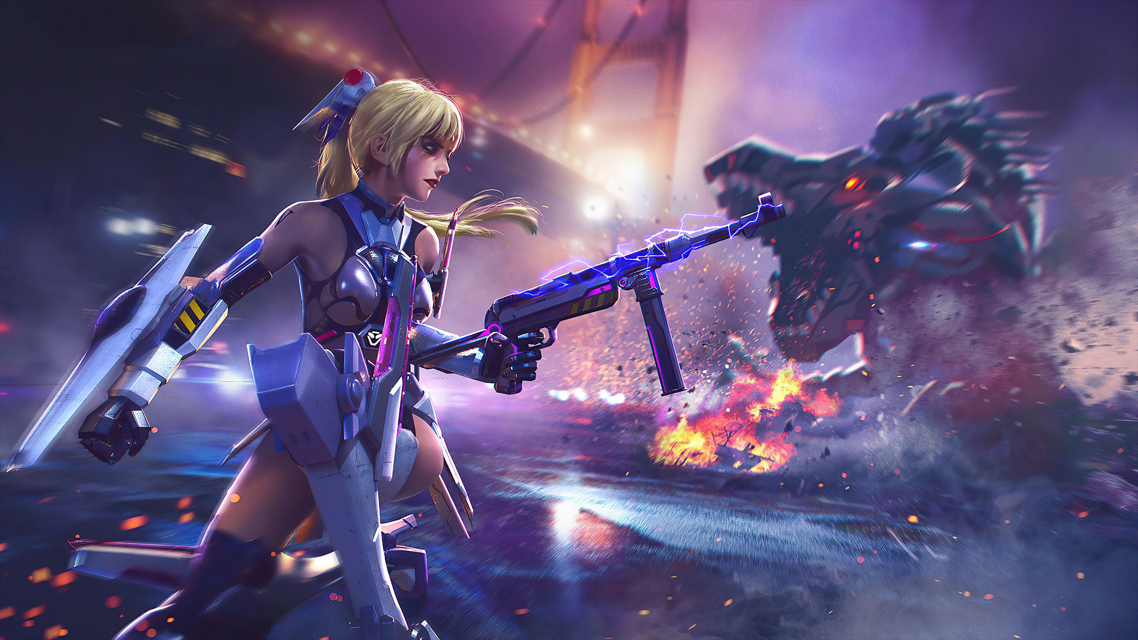 Cyber girl garena free fire game k hd games k wallpapers images backgrounds photos and pictures