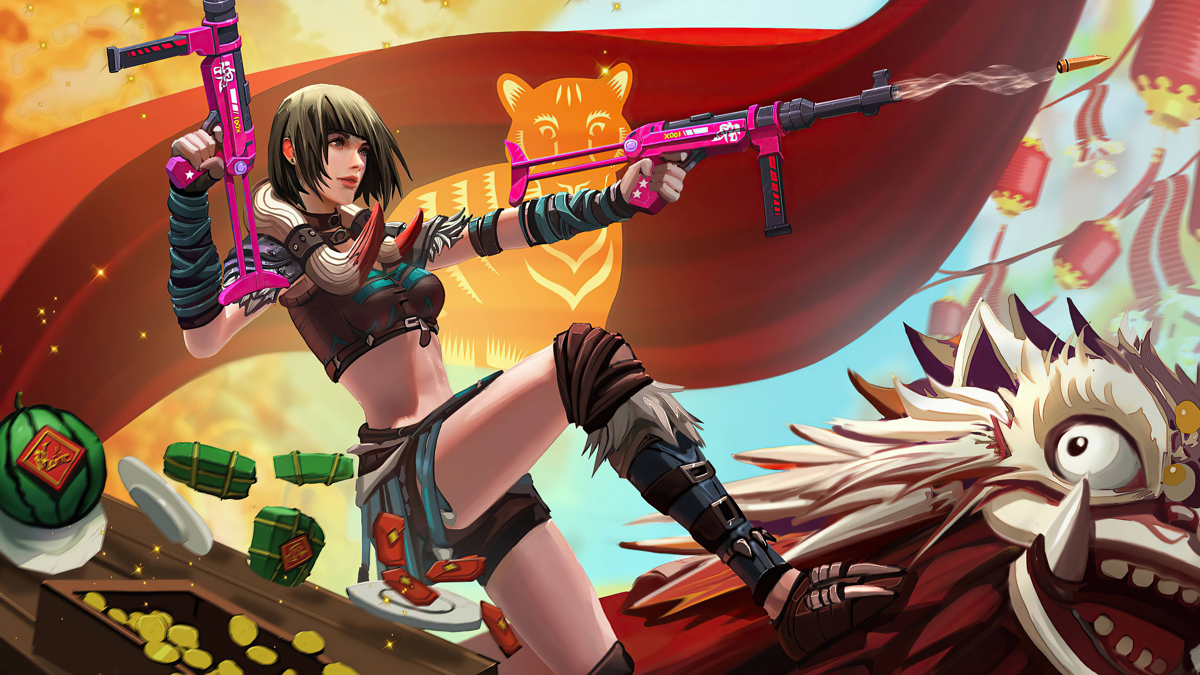 Download k free fire garena female character wallpaper