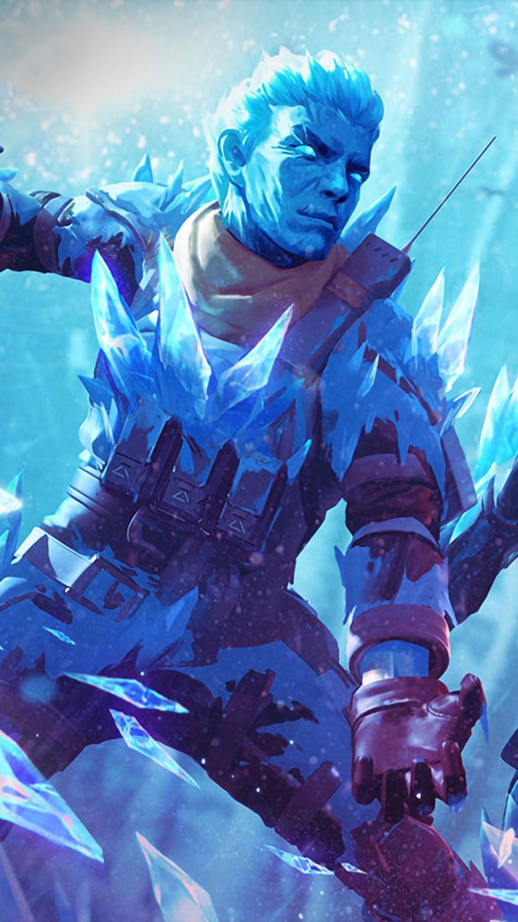 Icy skin garena free fire k ultra hd mobile wallpaper wallpaper free download art free avatars