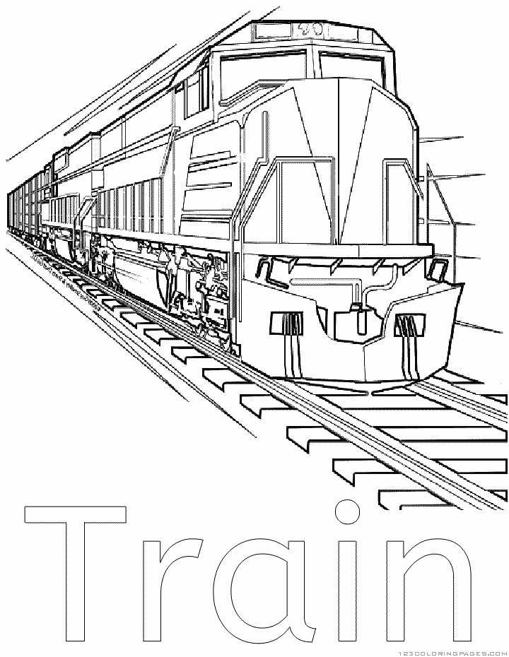 Train coloring pages