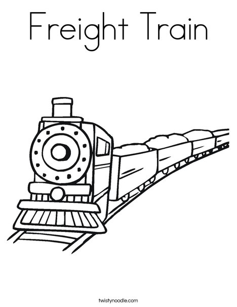 Freight train coloring page