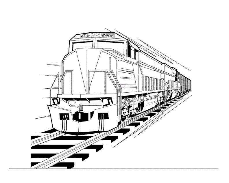 Free printable train coloring pages for kids