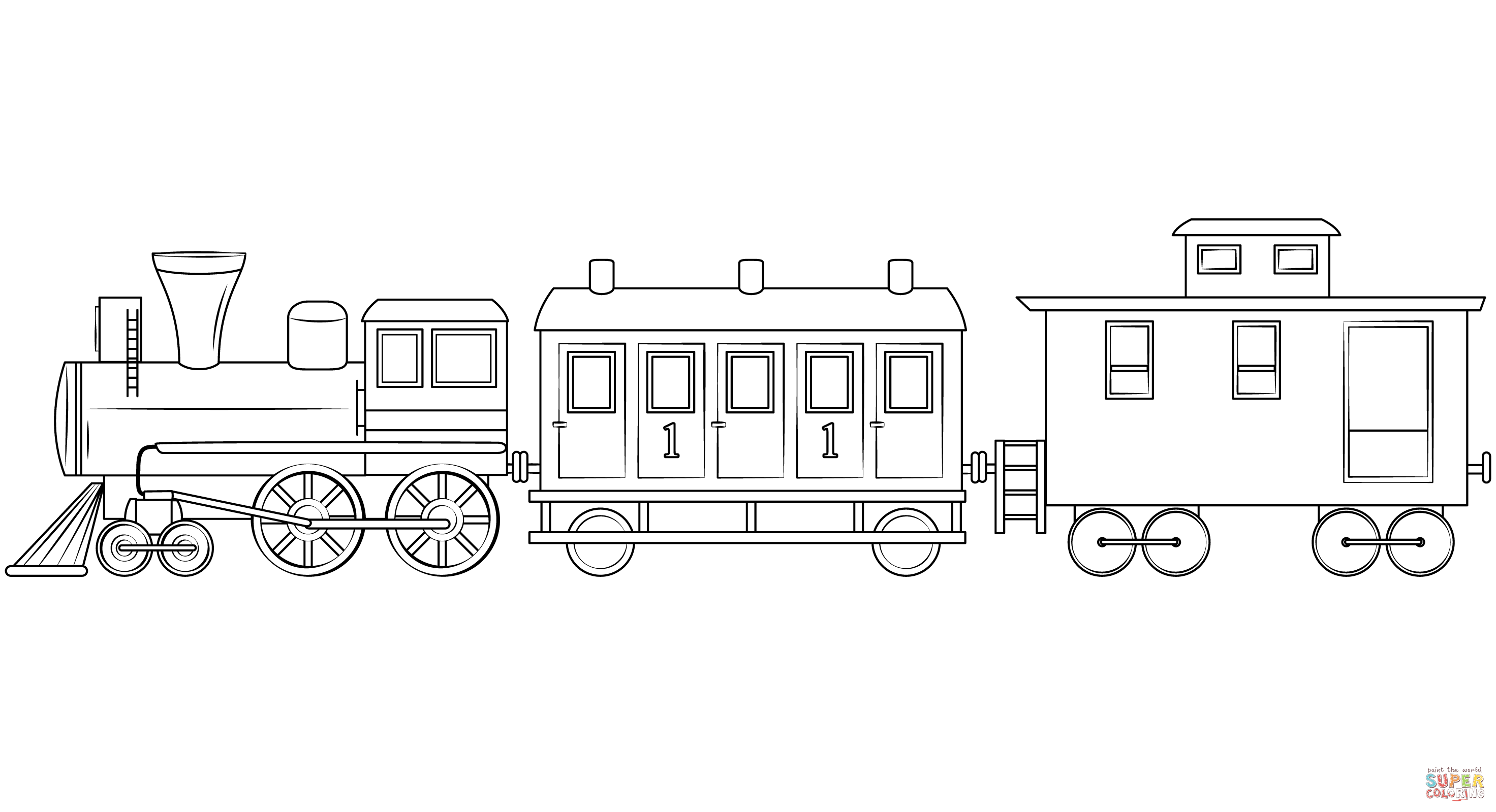 Train coloring page free printable coloring pages