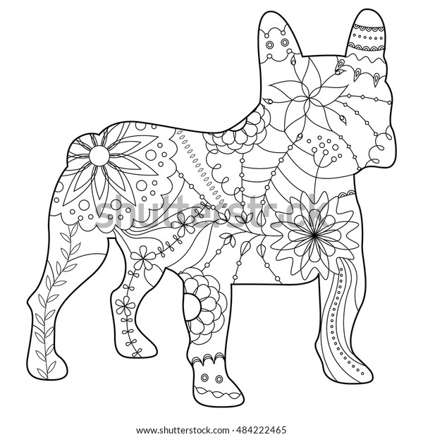 French bulldog coloring stock vector royalty free