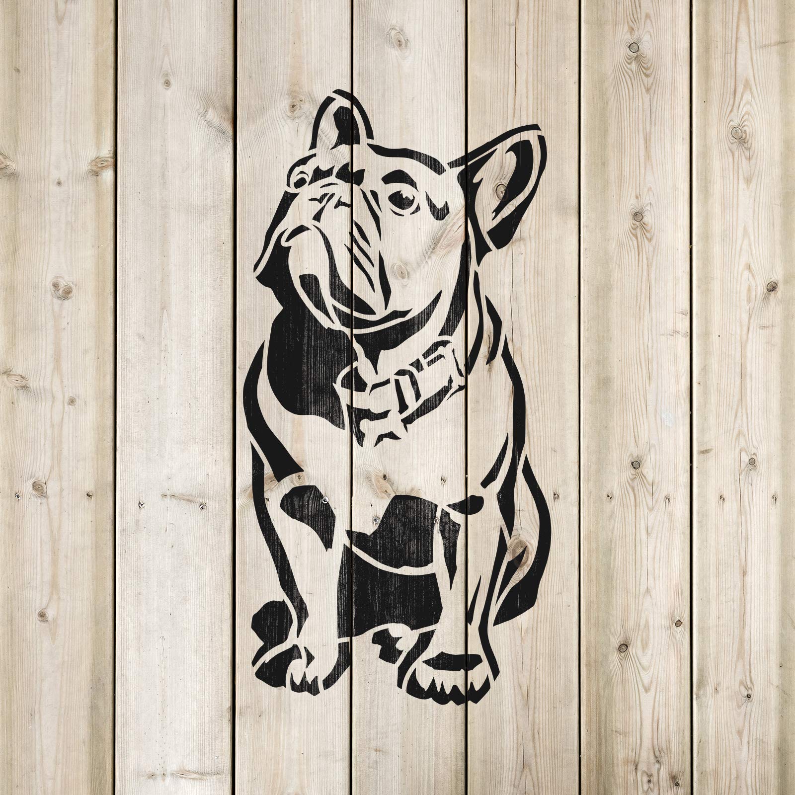 Sassy french bulldog stencil