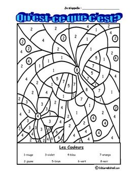 Coloring sheet to learn colors in french learning french for kids french colors learning colors