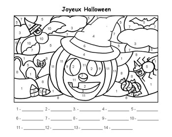 Joyeux halloween jack olanternbat color sheets french by sra madame