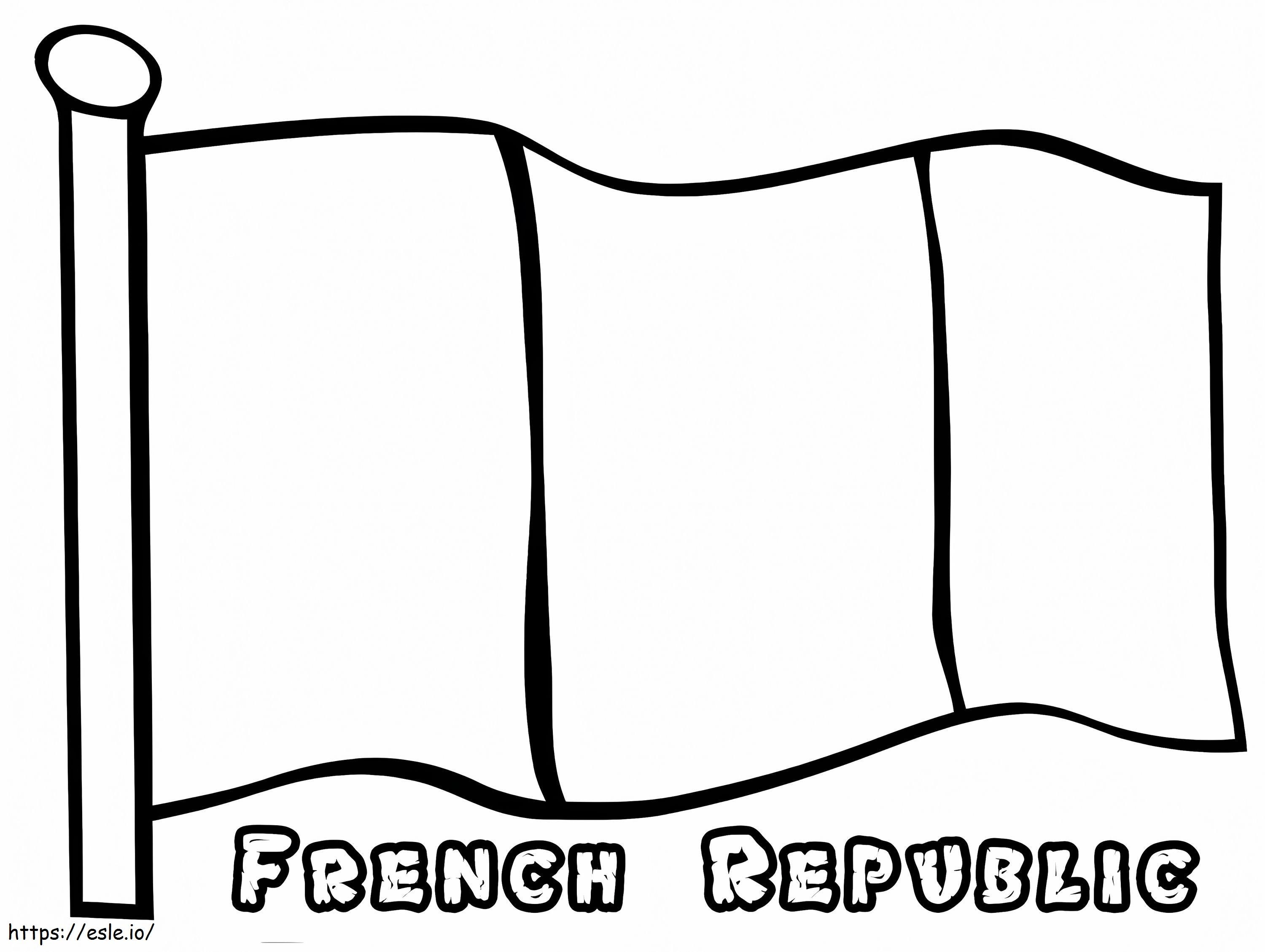 France flag coloring page