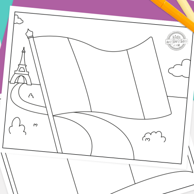 Free french flag coloring page kids activities blog