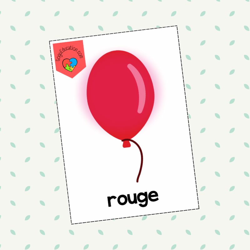 French colors balloons flashcards â gogu education