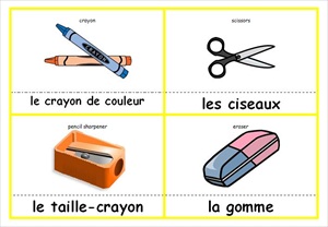 French flash cards
