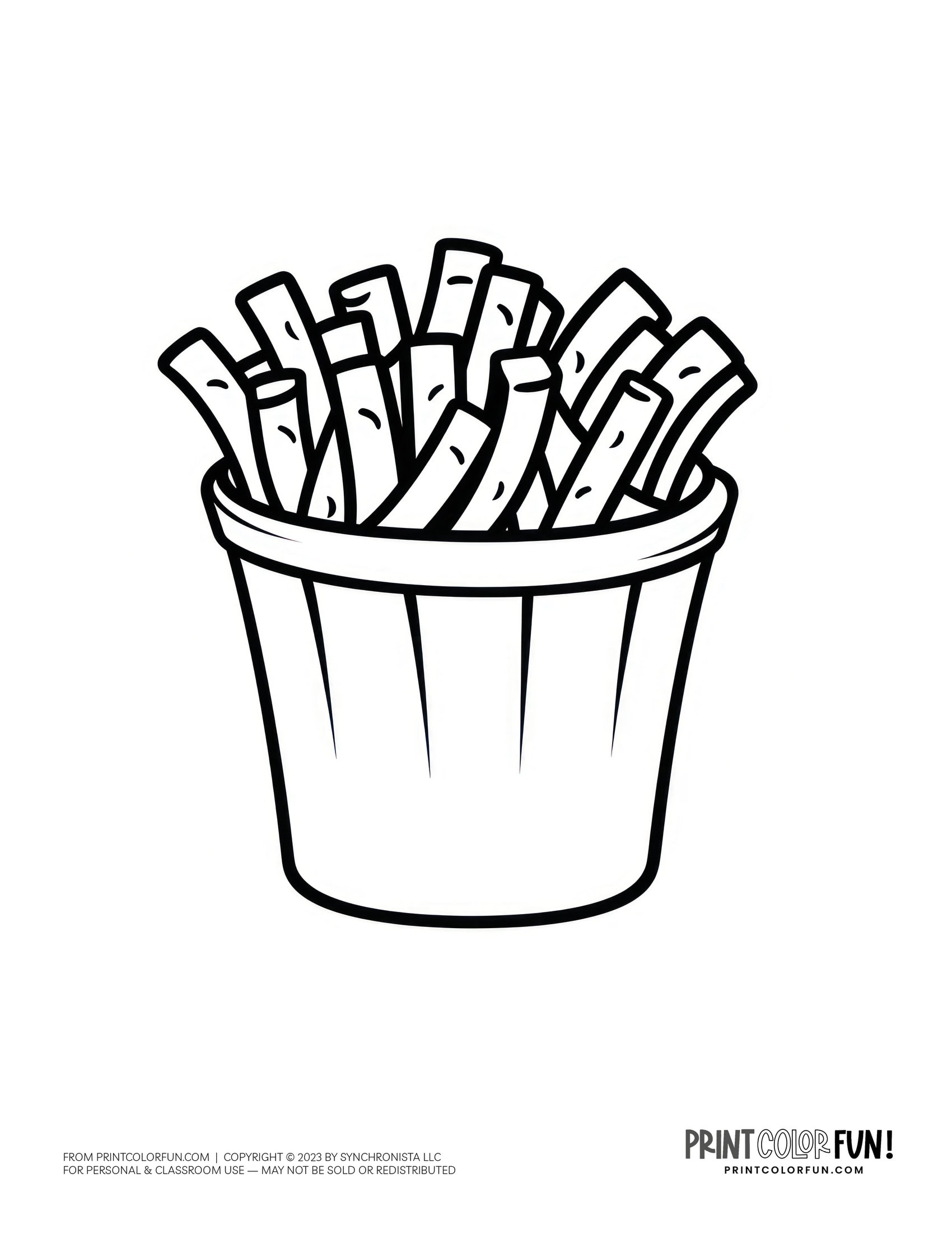 French fries coloring pages color clipart at