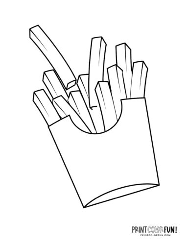 French fries coloring pages color clipart at