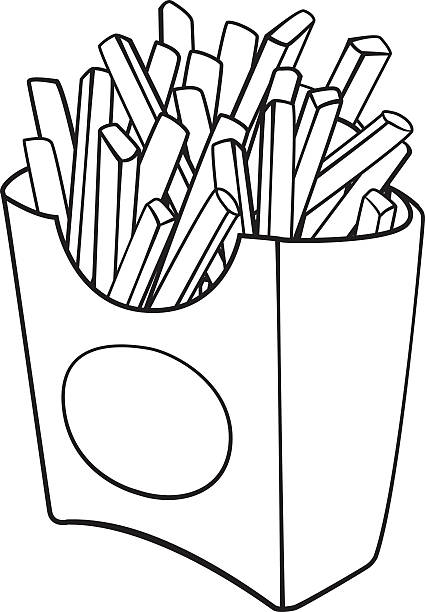 French fries coloring pages