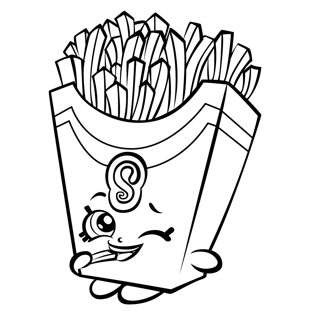 French fries coloring pages