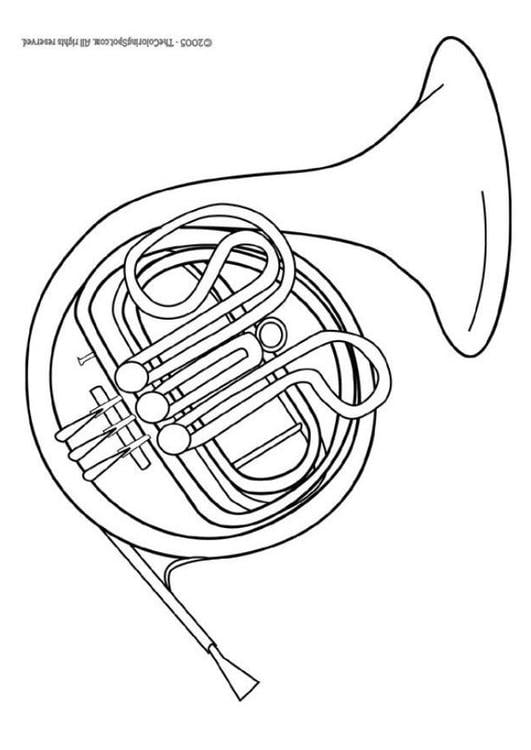 Coloring page french horn