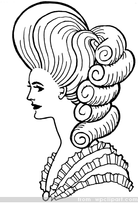 Madame de pompadour pompadour hairstyle coloring pages pompadour