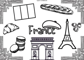 France coloring page by michelles treasures tpt