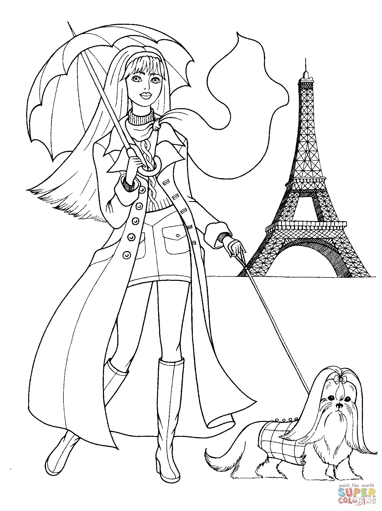 French style coloring page free printable coloring pages