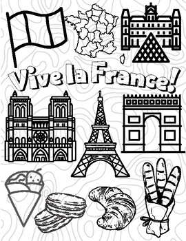 Vive la france coloring page by madstad tpt