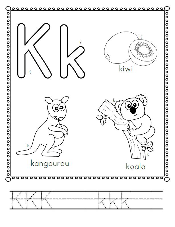 French alphabet and number activity pages for kindergarten