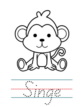 French zoo animals worksheets for kids to color animals trace words in french