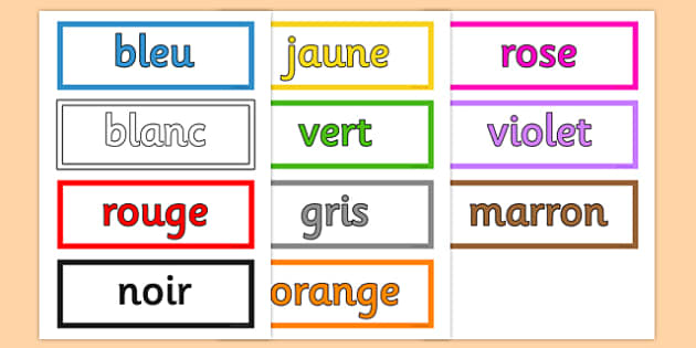 Lours in french vocabulary cards