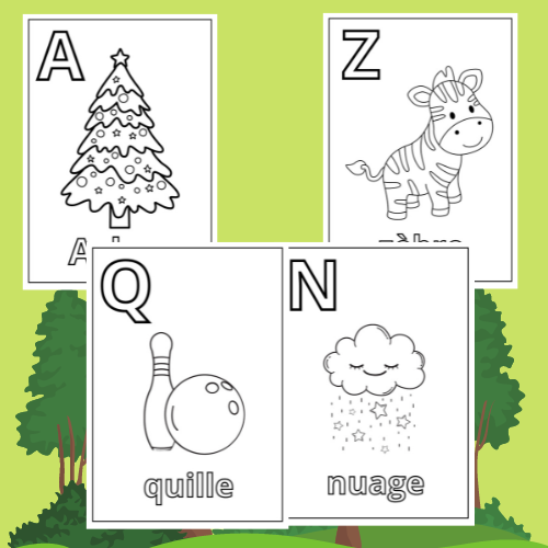 French letters coloring pages in french for k prek kids made by teachers