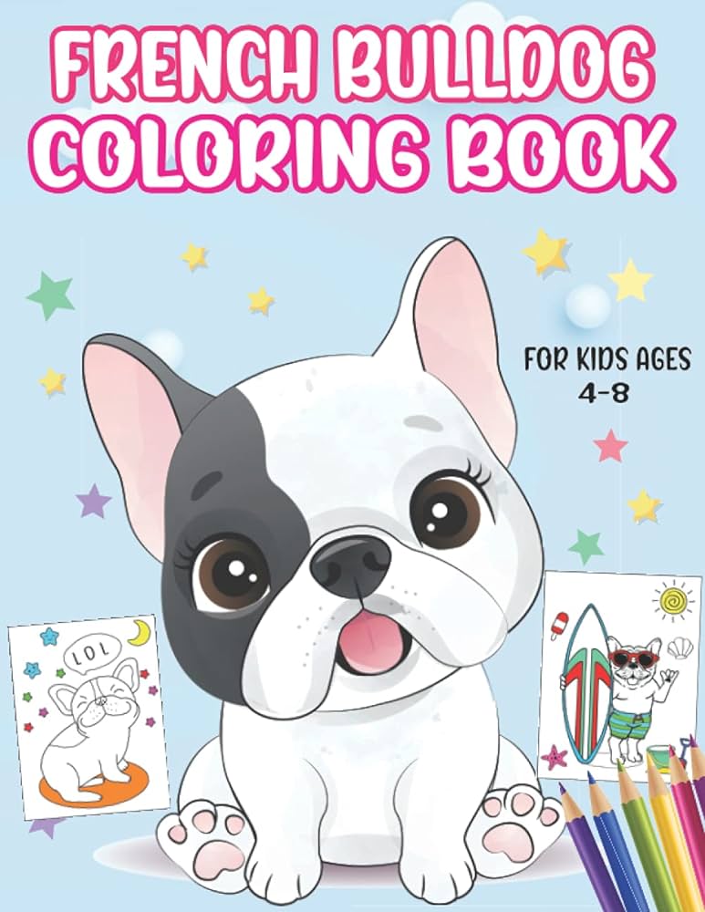 French bulldog coloring book for kids ages