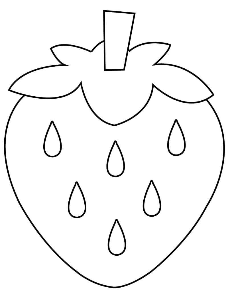 Printable strawberries coloring page