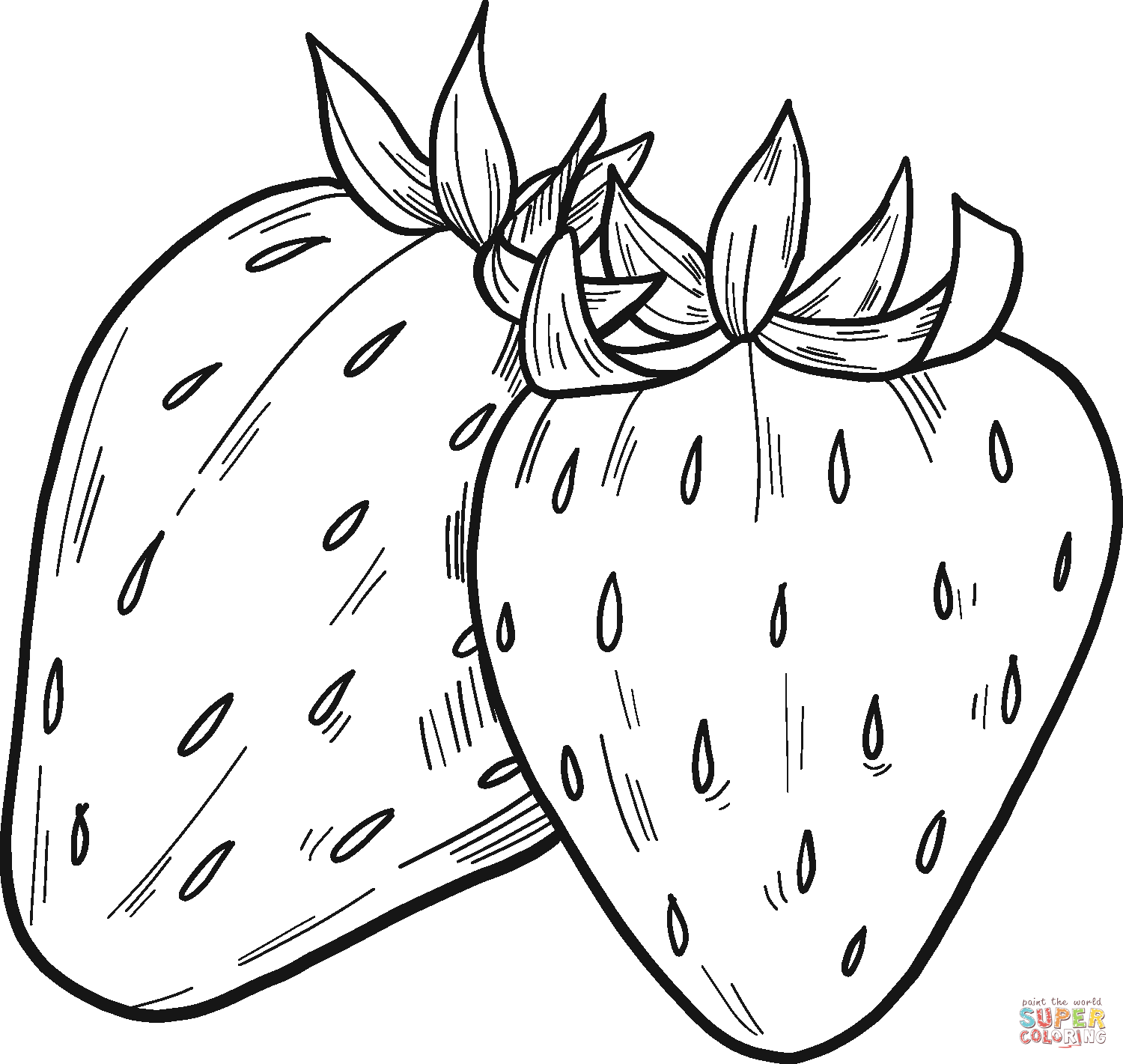 Dibujo de fresas para colorear dibujos para colorear imprimir gratis