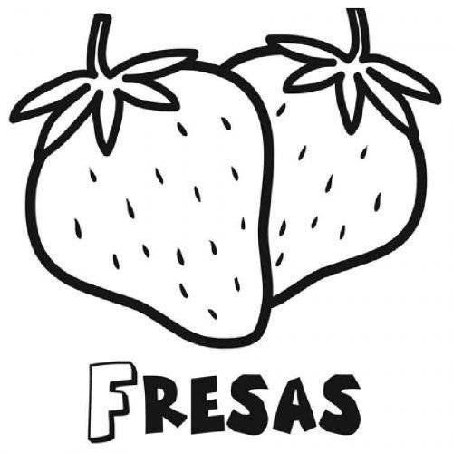 Dibujo para imprimir y ptar de fresas frutas para colorear fresas dibujo fresas para dibujar