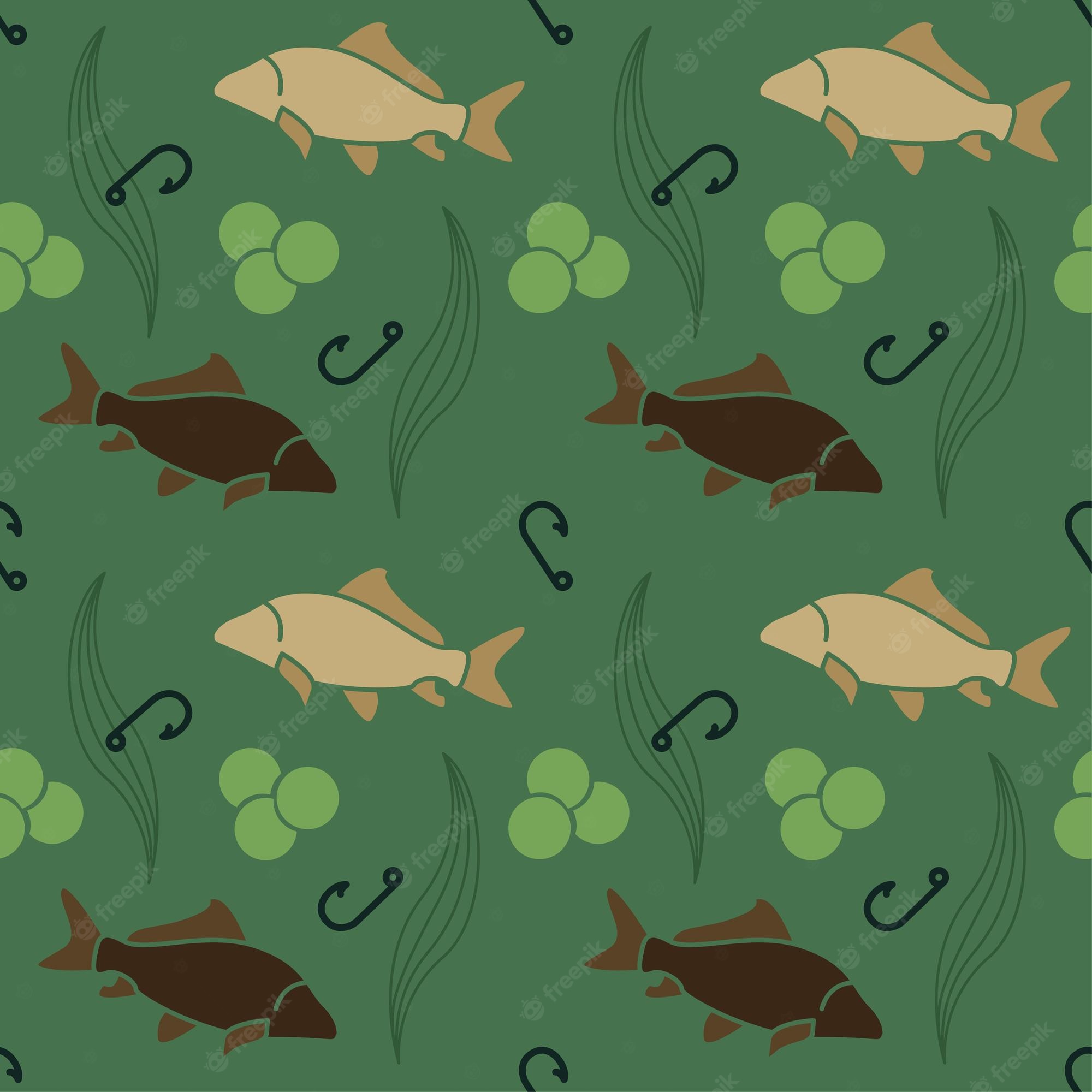 Freshwater Fish Fabric, Wallpaper and Home Decor