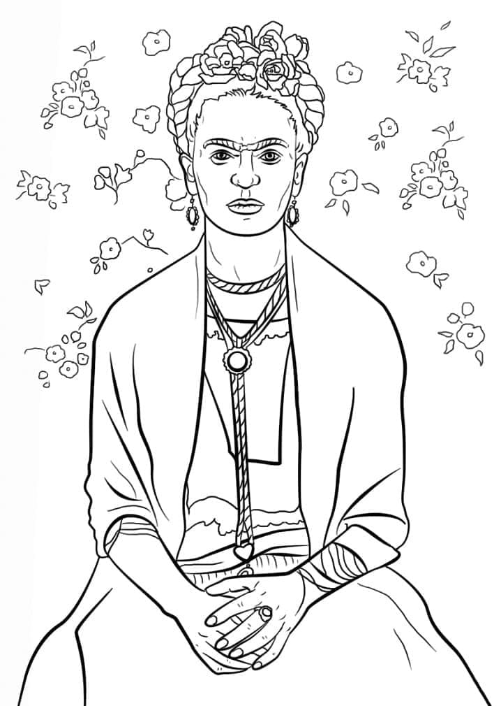 Frida kahlo coloring page