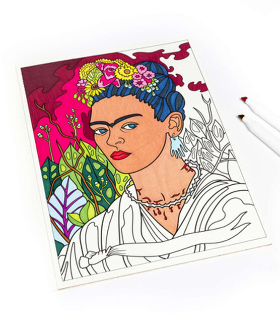 Today is art day sheet frida kahlo coloring book canada