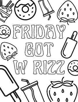 Fun friday or weekend coloring sheets by papermichelle tpt