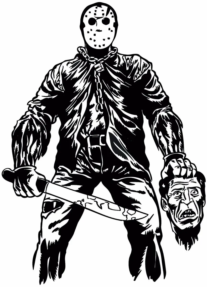 Jason voorhees friday th halloween evil wall door art decal sticker picture