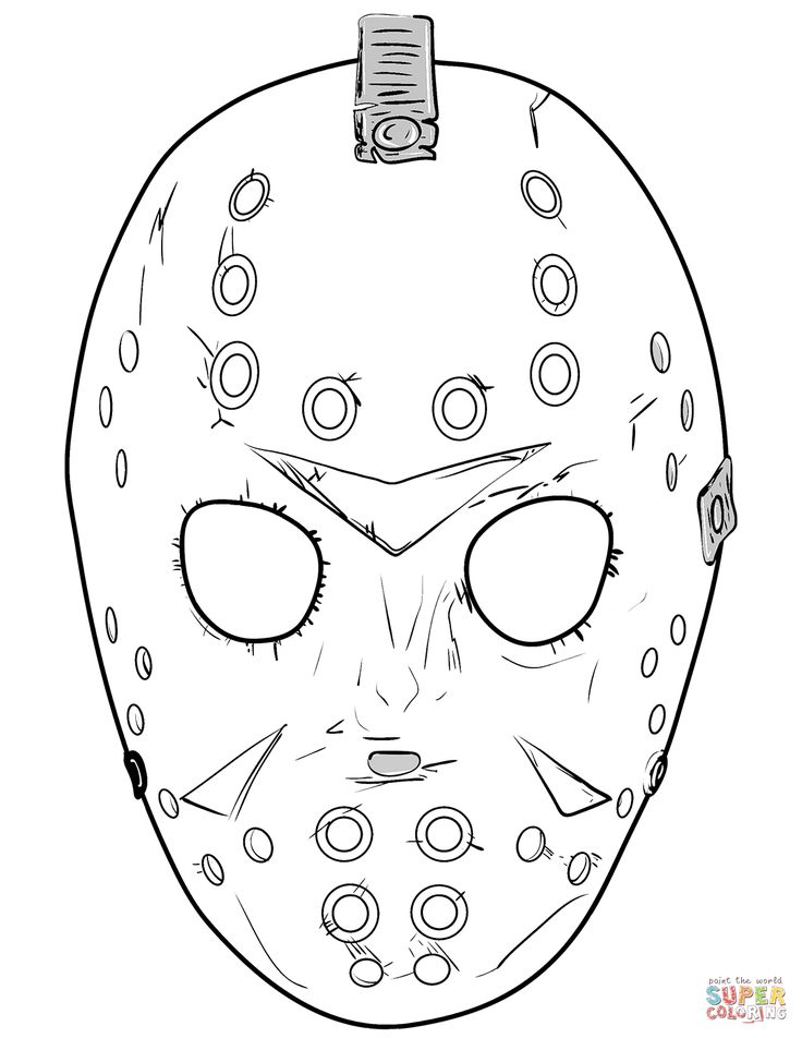 Friday th jason mask coloring page free printable coloring pages jason drawing coloring pages jason mask