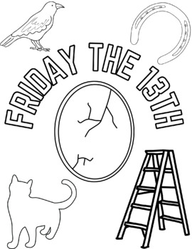 Friday the th coloring page by mxuniverse tpt