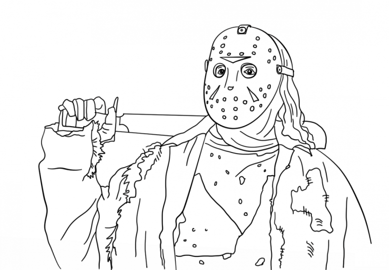 Jason coloring pages friday the th activity shelter coloring pages cartoon coloring pages jason voorhees drawing