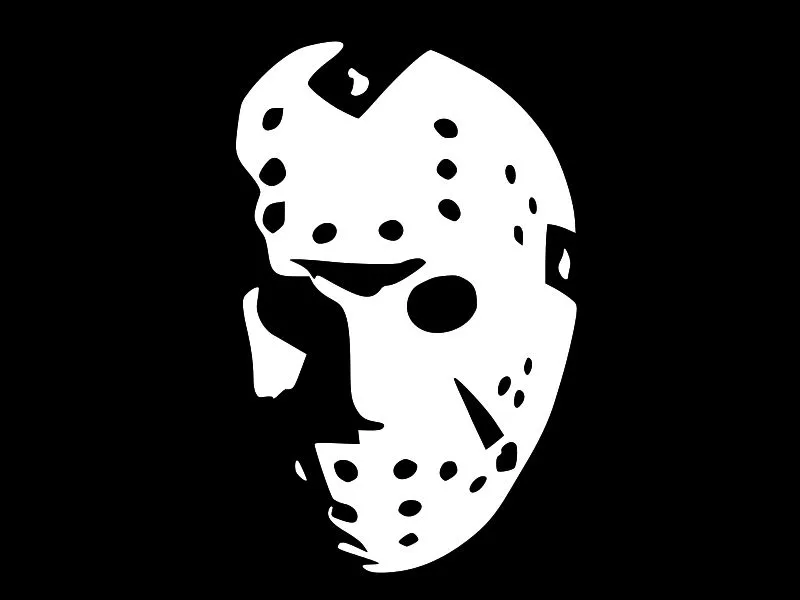 Jason mask friday the th vinyl decal car wall window sticker choose size color