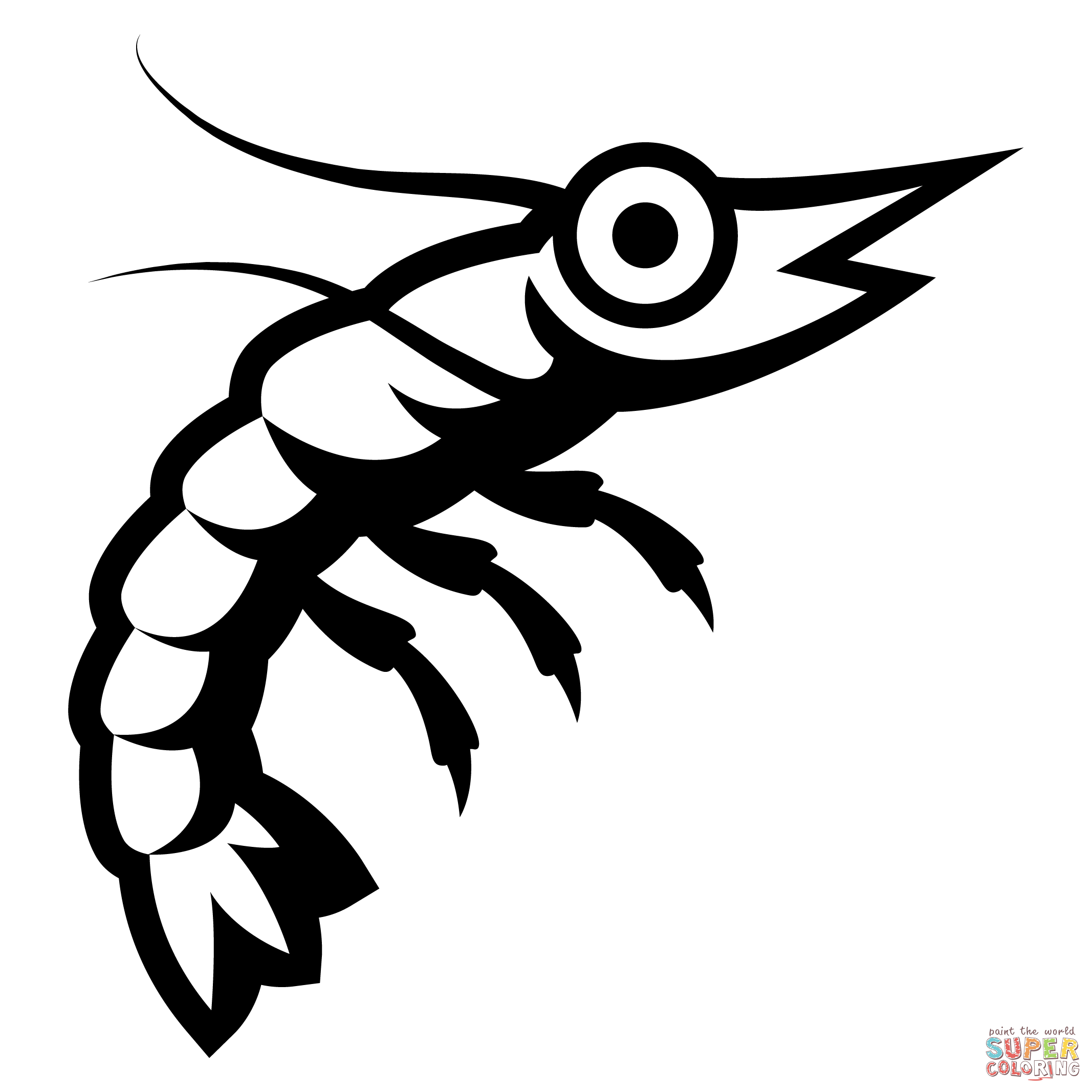 Shrimp emoji coloring page free printable coloring pages