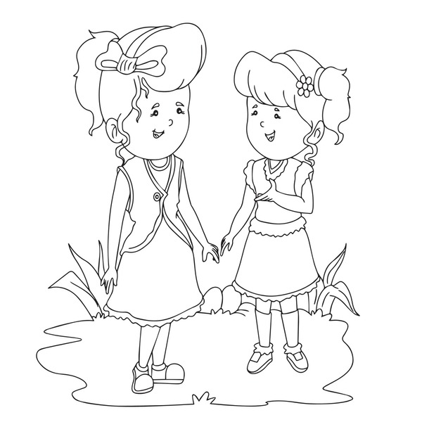 Best friends coloring pages royalty