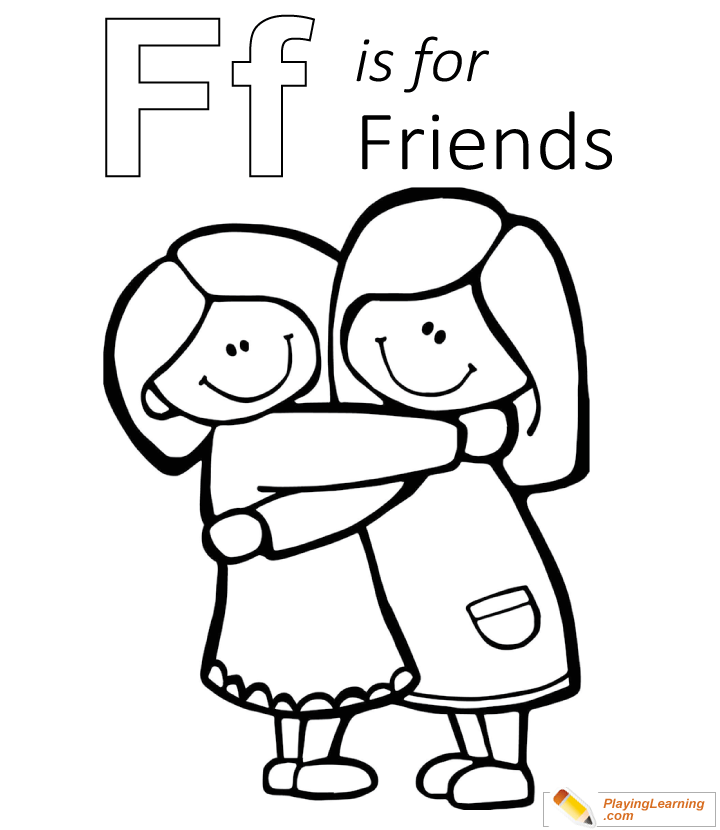 F is for friends coloring page free f is for friends coloring page